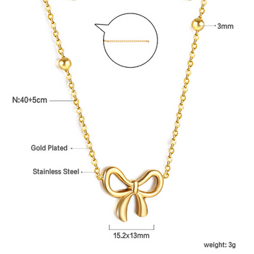 Fynzi Bow Pendant Necklace